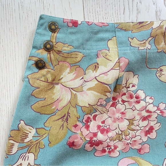 Cambridge Country Store Pansy Big Print Denim Blue longline Maxi Pencil Skirt - Picture 2 of 12